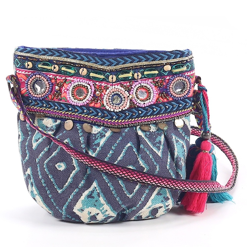 Brand New Christophe Sauvat Ikat Crossbody Bag